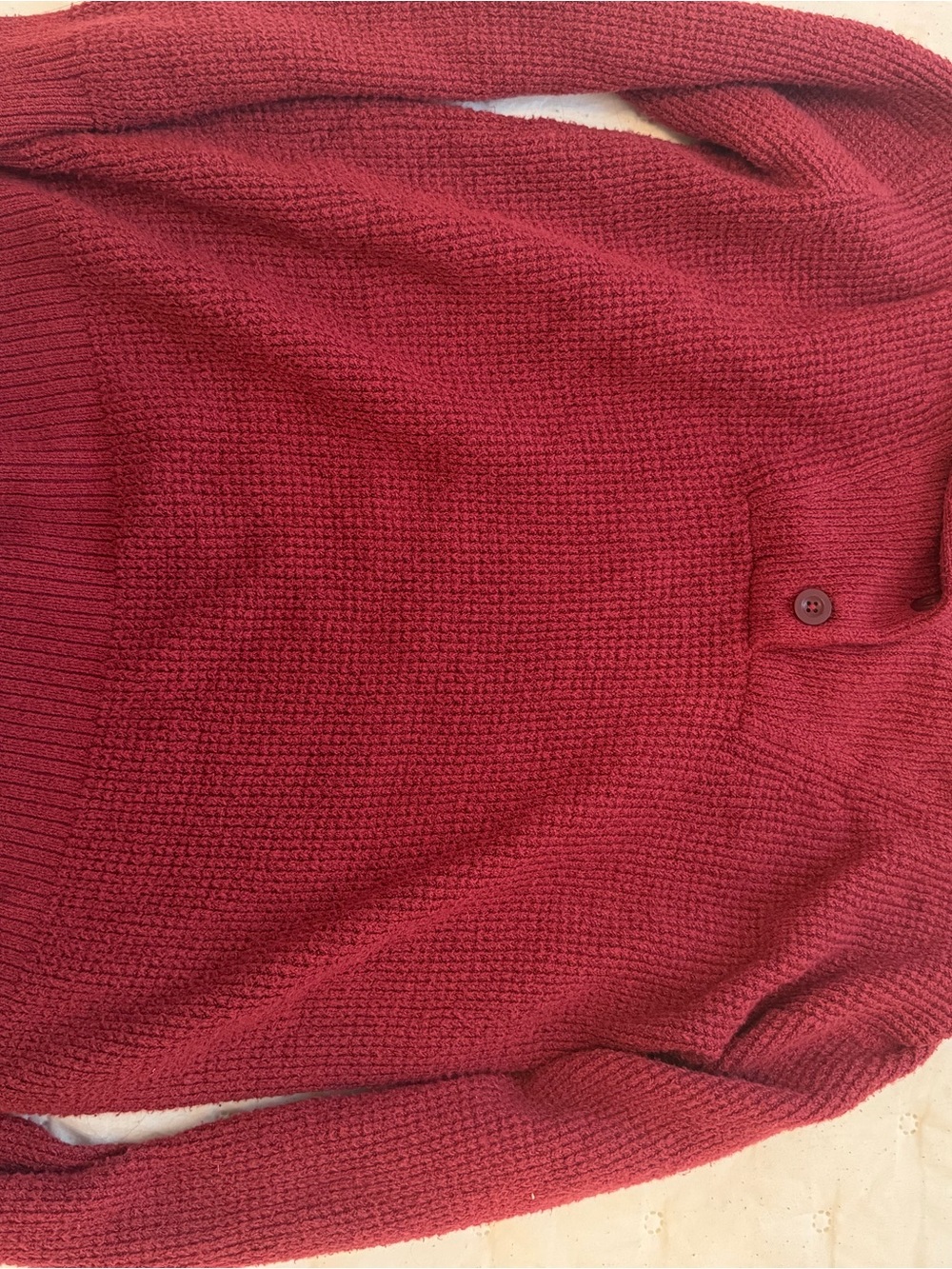 aerie Women's V-Neck Sweater in Wine Red